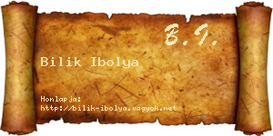 Bilik Ibolya névjegykártya